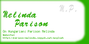 melinda parison business card